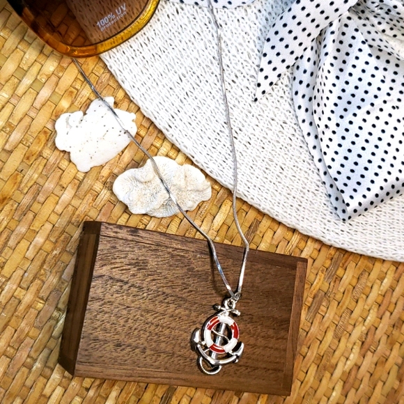 2/$15 NWT fashion anchor necklace nautical - Picture 3 of 5